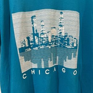 Vintage Chicago shirt 80s men’s size large, blue single stitch